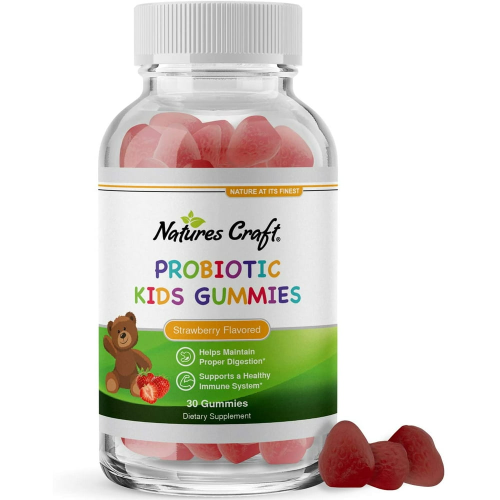 Natures Craft Probiotic Kids Gummy for Digestion Stomach Relief 30ct