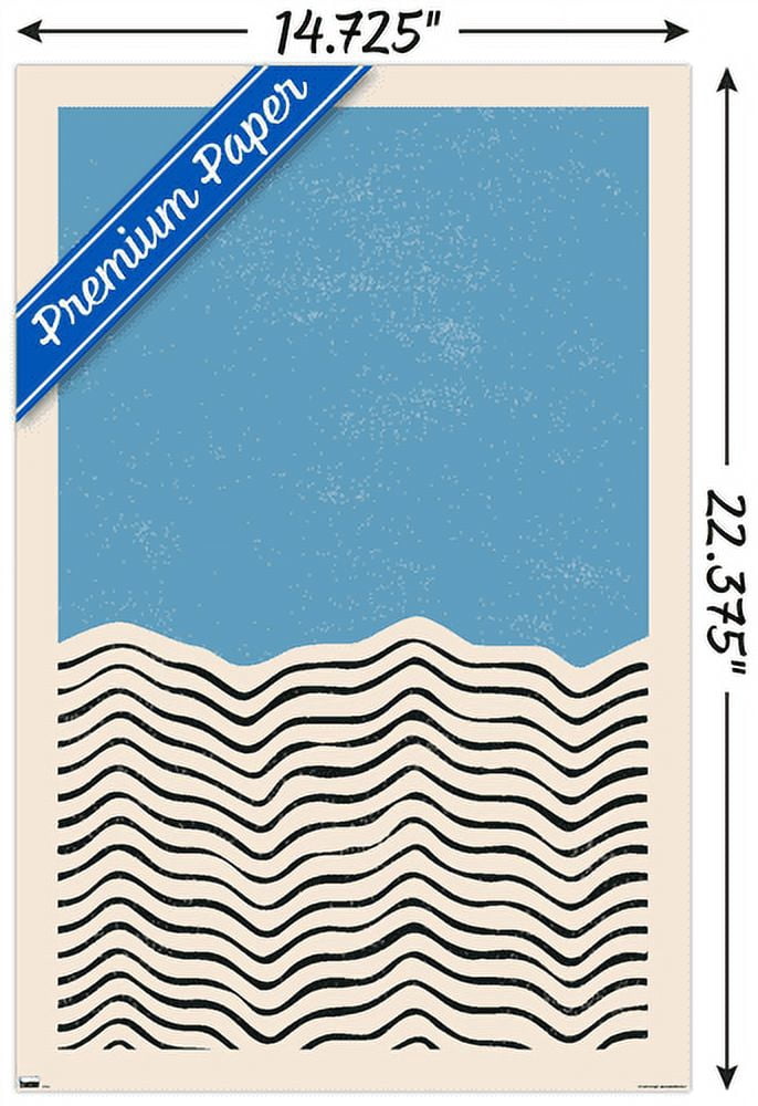 Geometric - Blue Wall Poster, 14.725" x 22.375"