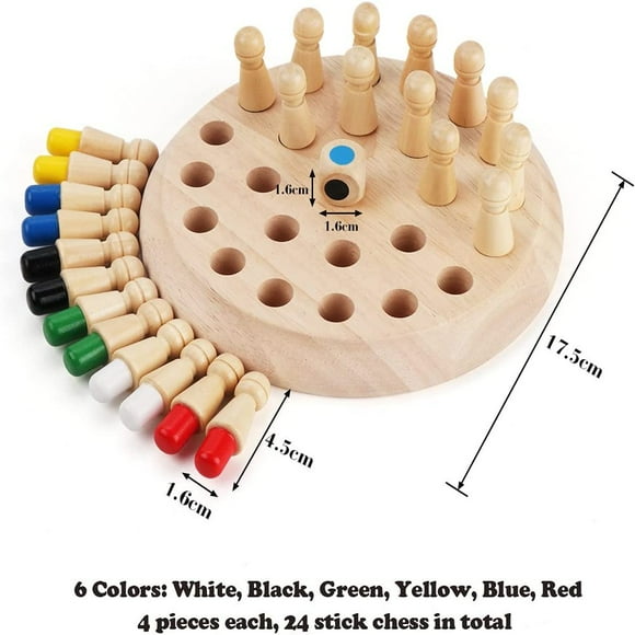 CHUANK Board Games Matching Games Puzzle Toys Wood Memory Games for Kids Ages 4-8 Board Games for Family Interaction Matching Games for Toddlers Dementia Patients