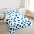 thumbnail image 3 of Manfei Watercolor Geometric Circle Full Size Comforter Sets,Ink Painting Art Bedding Comforter Set,Blue White Bedding Sets For Boys Girls,Microfiber Bedroom Decor Reversible,3pcs, 3 of 8