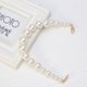 thumbnail image 5 of Correa de repuesto para bolso de mano de 30 cm con perlas de imitación, asa corta, cadena de repuesto para bolso de mano, asa de mano, bandolera, correas de repuesto con hebillas metálicas (blanco), 5 of 7