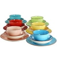 thumbnail image 6 of Elama Sebastian 18 Piece Double Bowl Stoneware Dinnerware Set in Assorted Colors, 6 of 8