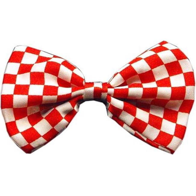 Dog Bow Tie Checkered Red