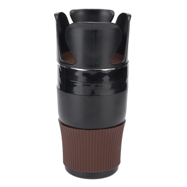 Adaptador de expansión multifunción para portavasos de coche con una base ajustable giratoria de 360°, organizador de portavasos para botellas de bebidas de coche, accesorios interiores(negro)