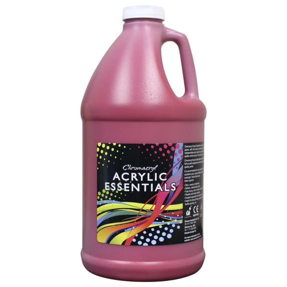 Chromacryl Non-Toxic Acrylic Essential, 0.5 gal Bottle, Cool Red