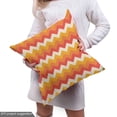 thumbnail image 5 of Ambesonne Chevron Fabric by the Yard Upholstery, Modern Line Graphic Design, 1 Yard, Vermilion Orange, 5 of 5