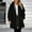 Black, variant on Womens Fuzzy Fleece Jacket Sherpa Full Zip Up Hooded Long Coats Casual Loose Winter Warm Outerwear