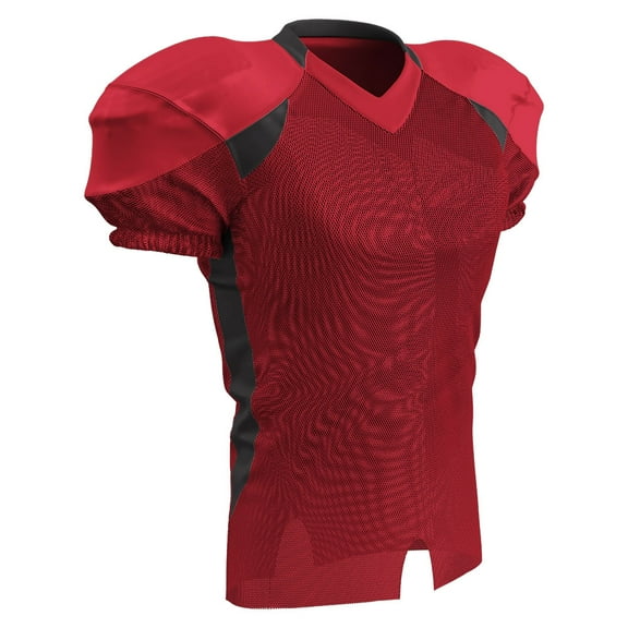 Champro FJ20 Huddle Stretch Polyester Dazzle Jersey - Scarlet Black