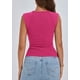 thumbnail image 2 of Remera PRETTYGARDEN 2025 Ajustada de Punto con Mangas Caperuza en Rojo Rosa M, 2 of 8