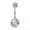 Blue, variant on 1pc Stainless Steel Belly Button Ring Crystal Ball Navel Body Piercing Jewelry-Blue
