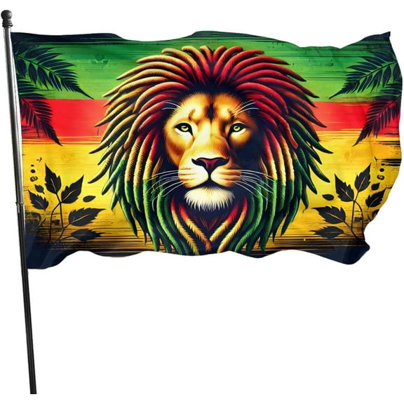 Rasta Flag Lion Flags 3x5 Ft 3 Home Outdoor Indoor Garden Home Decoration Banner