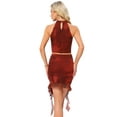 thumbnail image 3 of DARING DIVA Stylish Ruffled Mini Skirt Ensemble Dress XS Red, 3 of 6