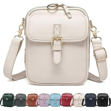 Crossbody Leather Bag, 2026 New Vintage Large Capacity Messenger Bag, Anti Theft Vegan Leather Shoulder Sling Purse with Built-in Card Slots for Women.