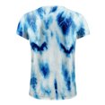 thumbnail image 5 of Clerance-Sale Mens Shirts Fashion Digital Gradient Printing Short Sleeve Men's T-shirts Stylish Big & Tall Plus Mens Tops Workout Trendy Crew Neck Daily Tank Tops Men(Blue,L), 5 of 5
