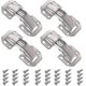 thumbnail image 1 of 4pcs Cabinet Door Hinges, Cabinet Cupboard Opener With 32 Screws, Stainless Steel Folding Hinges Automatic Closing Hinges For Kitchen Cupboard Furnitu, 1 of 4