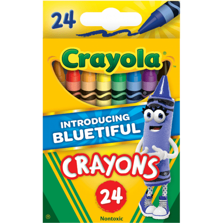 Crayola Classic Crayons Featuring Bluetiful, 24 Count