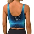 thumbnail image 3 of Vsdgher Cat Sketch Print Women Sleeveless Athletic Tank Top Built-in Bra Camisole Sports Vest for Yoga Running Fitness Exercise with Removable Pads, 3 of 8