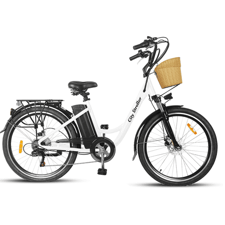 Nakto 26in CITY STROLLER City Electric Bicycle/Bike for Women 350w Motor 36v 12Ah Li-Ion Long Lasting Battery