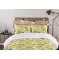 thumbnail image 5 of Ambesonne Flowers Boho Down Alternative Quilt Comforter, Delicate Floral Design, Full, Yellow Green Earth Yellow, 5 of 5