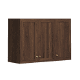 thumbnail image 2 of EYYTHUNG Large Wall Cabinets Laundry Room Wall Mounted Medicine Cabinet with 3 Door and Shelves Floating Cupboard Kitchen Organizers Pantry Cabinets, Brown, 2 of 7