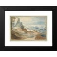 thumbnail image 2 of School of Jan Brueghel the Elder 24x17 Black Modern Framed Museum Art Print Titled - Castle on the Seashore (17th Century), 2 of 5