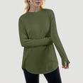 thumbnail image 4 of Towmus Women's Regular-Fit Long-Sleeve Solid Color Crew Neck Sweatshirts Tops Women Fall Going Out Basics Tees, 4 of 5
