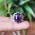 thumbnail image 3 of Natural Amethyst Ring, 925 Sterling Pure Silver Ring, Round Amethyst Ring, February Birthstone, Purple Amethyst Ring, Silver Designer Ring,, 3 of 4