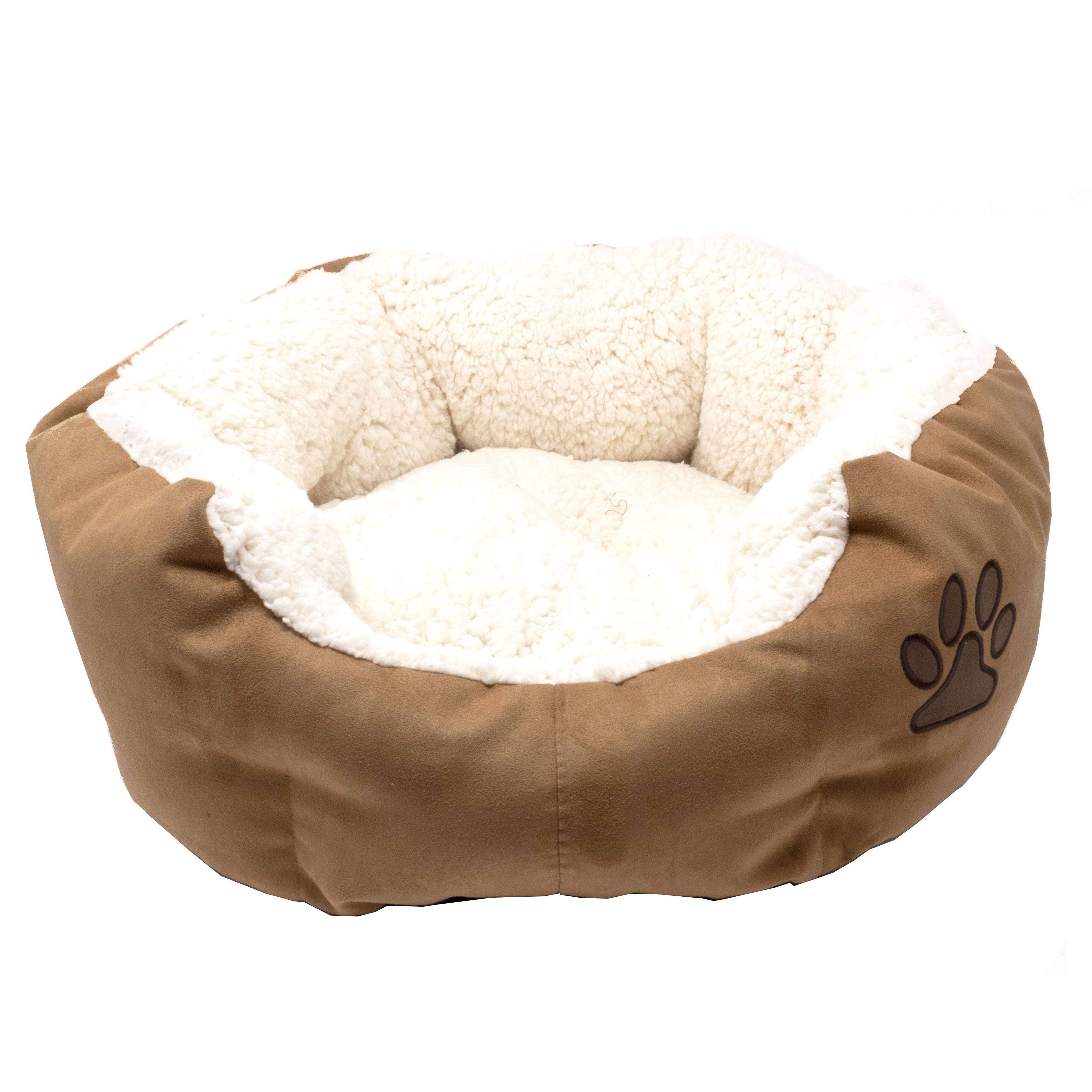 ALEKO Soft Plush Cushion Pet Bed For Dogs & Cats w/ Removable Insert