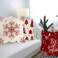 thumbnail image 3 of OUSITAID 4PCS Christmas Cushion Covers 45cm Square Decorative Throw Pillow Case  Snow Pillow Cover with Invisible Zipper For Home, 3 of 7