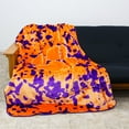 thumbnail image 4 of College Covers Clemson Tigers Huge Raschel Throw Blanket, Bedspread, 86" x 63", 4 of 8