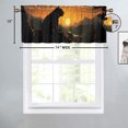 thumbnail image 4 of Leopard Kitchen Valance Curtain Rod Pocket Jungle Wild Animal Silhouette Jungle Sunset Window Treatment for Living Room Bedroom Bathroom 54 by 18 in, 1 Panel, 4 of 6