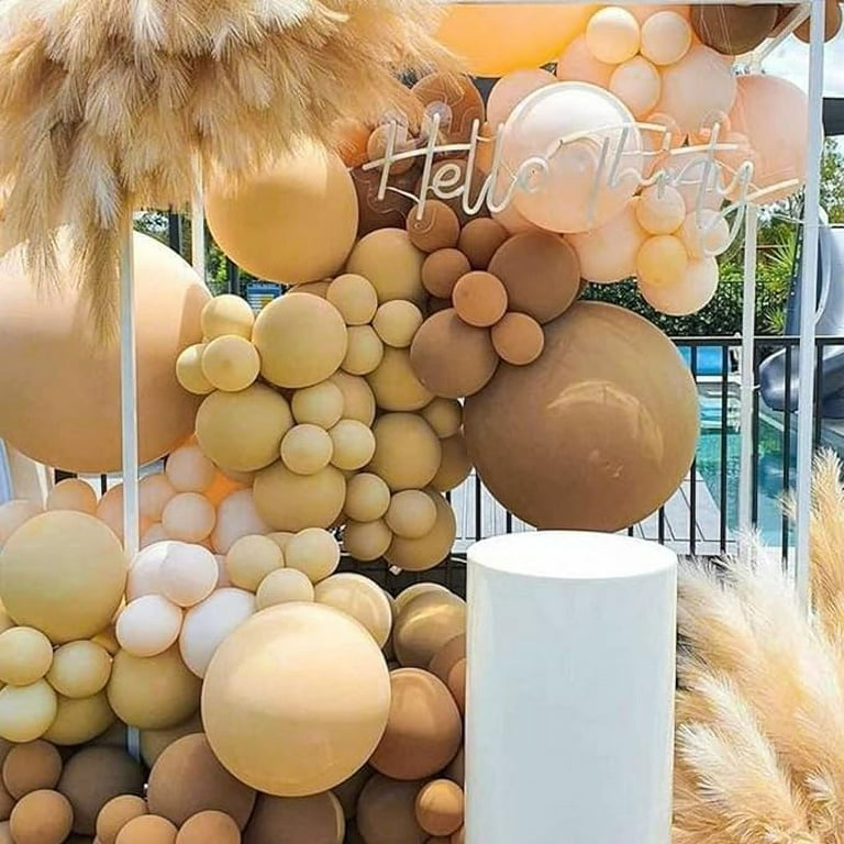PartyWoo Caramel Brown Balloons, 50 Pcs 5 inch Boho Brown Balloons, Matte Brown Balloons for Balloon Garland or Balloon Arch As Party Decorations