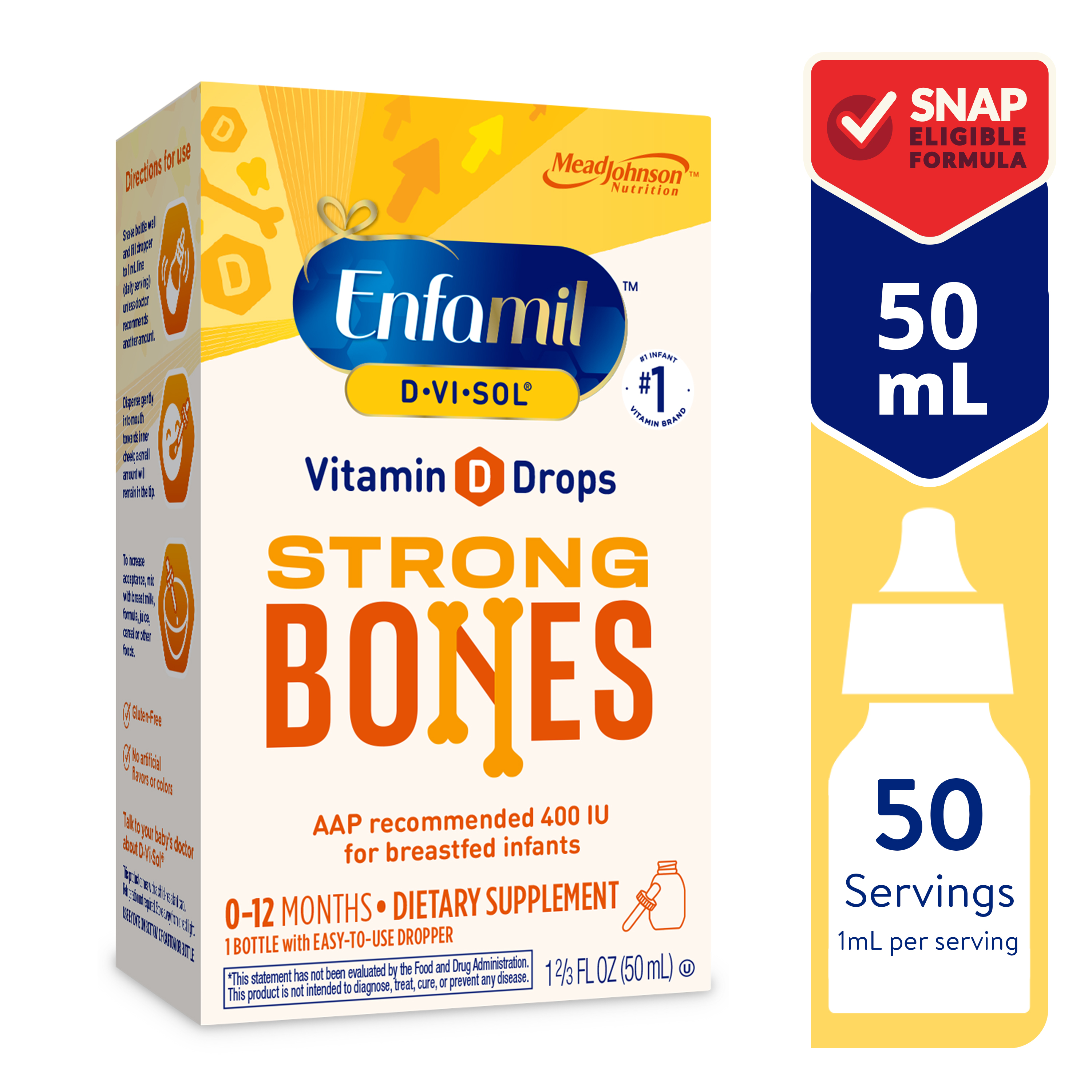 Enfamil DViSol Vitamin D Drops for Infants, Supports Strong Bone