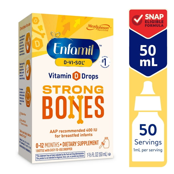 Enfamil DViSol Vitamin D Drops for Infants, Supports Strong Bone