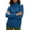 Blue, variant on Women's Turtleneck Knit Sweater Long Sleeve Pullover Top with Textured Pattern Casual Winter Blouse for Fall Winter Daily Wear