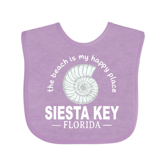 Inktastic Siesta Key Florida Beach Vacation Boys or Girls Baby Bib