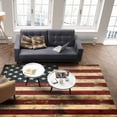 thumbnail image 4 of Area Rugs Indoor Non-Slip Rectangle Rug 4x6 Ft Independence Day American Flag Abstract Stripes Rug Rubber Backing Floor Mats Non Shedding Home Decor Carpet for Entryway Living Room, 4 of 8
