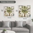 thumbnail image 5 of Vintage Palm Trees Wooden Wall Clock Silent Non Ticking, Summer Tropical Botanical Beige Burlap Square Wall Clocks Battery Operated, Decor Clock for Home Office, Living Room, Kitchen, 12 Inch, 5 of 9