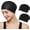 Black & Black - 2 Pack, variant on 2 Pack Swim Caps for Long Hair, Durable Silicone Swimming Caps for Women Men Adults Youths, Easy to Put On and Off, Waterproof Swim Hats Bathing Caps to Keep Hair Dry