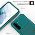 thumbnail image 6 of Allytech Galaxy S21 FE Cover Case for Samsung Galaxy S21 FE 5G 6.4 inch 2021, Wallet Credit/Bank Card Pockets Back Flip Hard PC Scratch-Free Case for Samsung Galaxy S21 FE, Green, 6 of 7