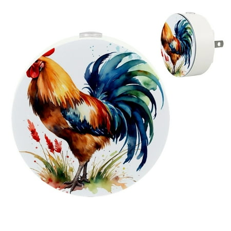 

YZUOUZY Bedside Lamps LED Lamp Bedside Lamps Set of 2 Paintings Animal Rooster