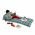 thumbnail image 3 of Colorful Floor Pillow Lounger Cover, Denim Motif Background with Several Sewing Simplistic Abstract Design, Nap Mat Printed Fabric Case for 5 Pillows, 88" x 36", Pale Blue Blue, by Ambesonne, 3 of 5