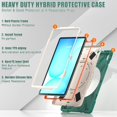 thumbnail image 3 of Funda para Samsung Galaxy Tab S10 FE+ Plus de 13,1 pulgadas, modelo 2025 (X620/X626B), funda de silicona resistente con asa, soporte de 360 ​​grados, correa y soporte para S Pen., 3 of 9