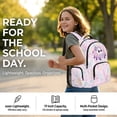 thumbnail image 6 of DISNIMO Jumping Spider Print School Backpack for Kids Music Note Printed 17 Inch Lightweight Bookbag with Padded Straps and Water Bottle Pocket, Back to School Gifts, 6 of 7