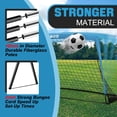 thumbnail image 4 of RUNBOW 6x4 ft Portable Kids Soccer Goal for Backyard Practice Soccer Net with Carry Bag(6x4 FT, 2 packs, Grey Blue), 4 of 6