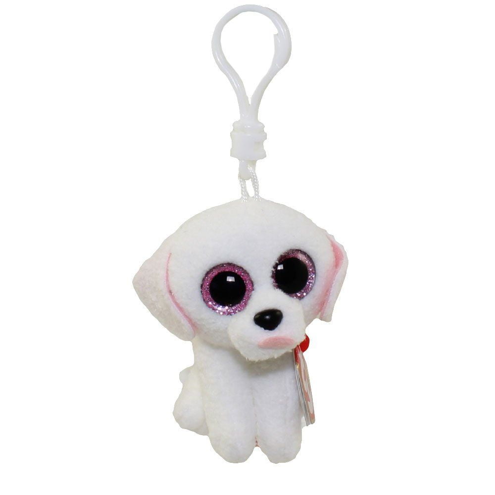 Rainbow Poodle Dog Keyring Keychain Key Clip Soft Toy 3" Ty Beanie Boos Boo 