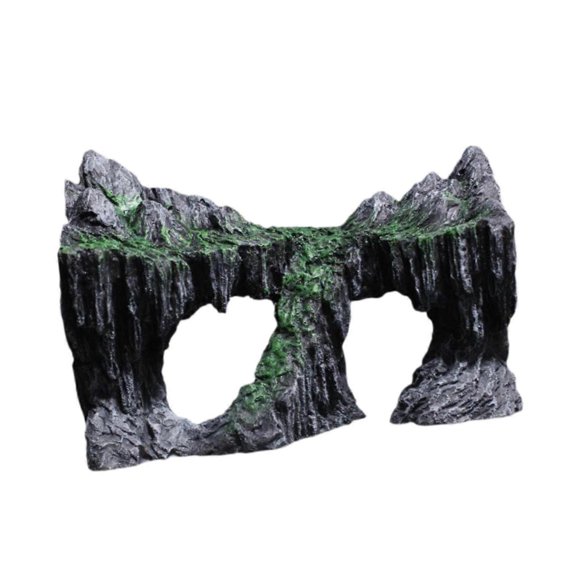 Fish Tank Rockery Cave Fish Cave Resin Hideaway Cave for Betta Cichlid -Style A-