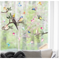 thumbnail image 2 of Vinilos para ventanas ENCUENTRO DE PÁJAROS electrostáticos I Decoración de ventanas Vinilos para ventanas ramas de árboles plantas flores verano I Vinilos para ventanas salón y dormitorio de adultos, 2 of 4