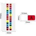 thumbnail image 2 of A-Z Tabs Small Alphabet Index Tabs,Bexikou 8 Sheets Self-Adhesive Labels Tabs, Colorful Alphabetical Tabs for Notebooks Dictionary Files (208 Pcs), 2 of 7