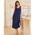 thumbnail image 6 of Ekouaer Nightgowns for Women Long Sleeveless Night Gowns Ladies Soft Nightdress Victorian Sleepwear with Pockets, 6 of 6